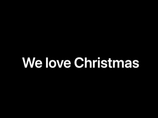 We love Christmas video