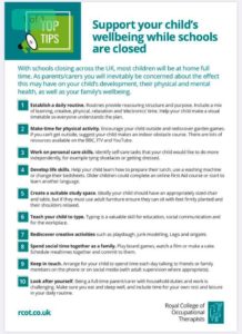 Top tips to support your child's wellbeing while schools are closed
