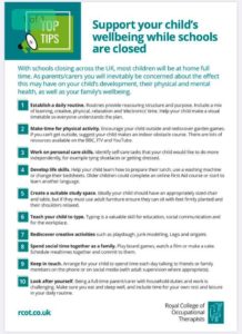 Top tips to support your child's wellbeing while schools are closed